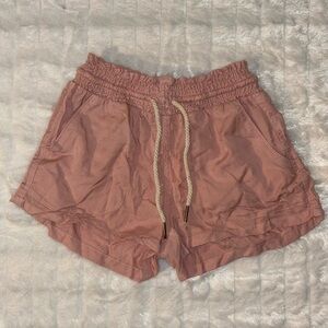 LOVE TREE pink rope drawstring shorts